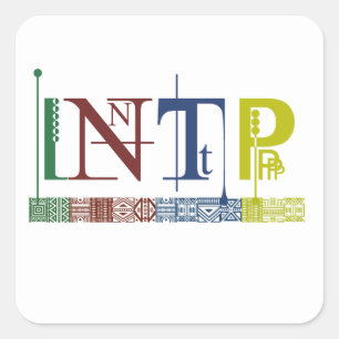 Sticker Carré Logo INTP - Balise de nom MyersBriggs/Sticker