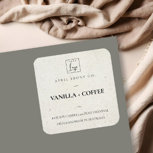 STICKER CARRÉ LOGO MINIMAL SIMPLE ET ÉLÉGANT EN PIERRE DUSKY SPE