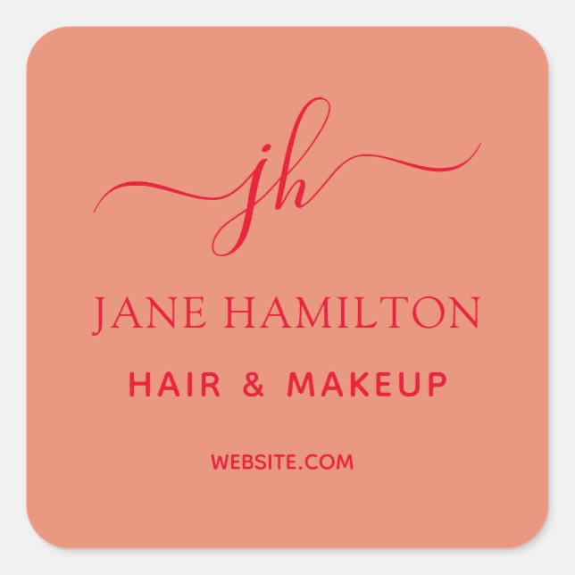 Sticker Carré Logo Monogram Business (Devant)