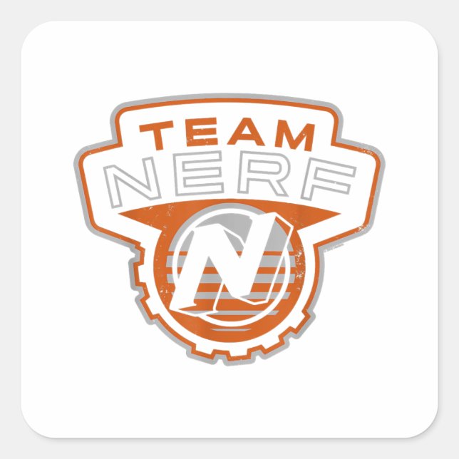 Sticker Carré Logo Nerf Team Nerf (Devant)