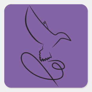 Sticker Carré logo-oiseau-conception-faucon-vecteur