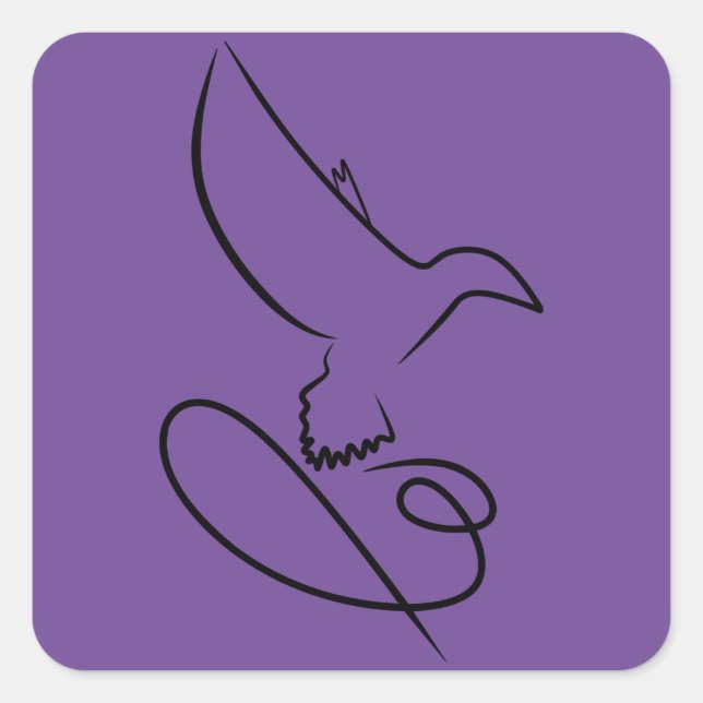 Sticker Carré logo-oiseau-conception-faucon-vecteur (Devant)