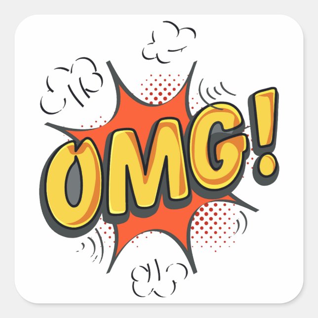 Sticker Carré logo OMG (Devant)