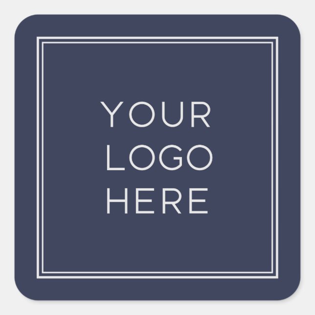 Sticker Carré Logo personnalisé professionnel | Simple et minima (Devant)
