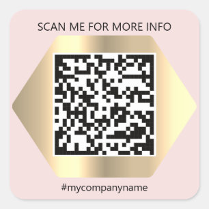 Sticker Carré Logo Personnalisé QR Code Me Recherche Pour Le Cad