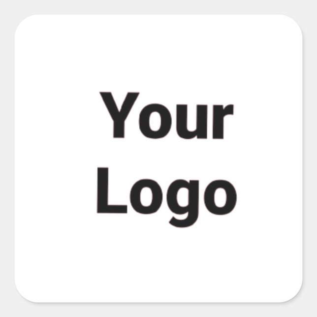 Sticker Carré Logo personnalisé simple et élégant ici société g (Devant)
