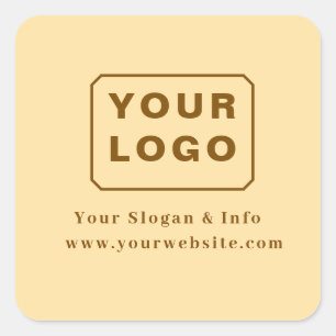 Sticker Carré Logo personnalisé stylé minimaliste Logo d'entrepr