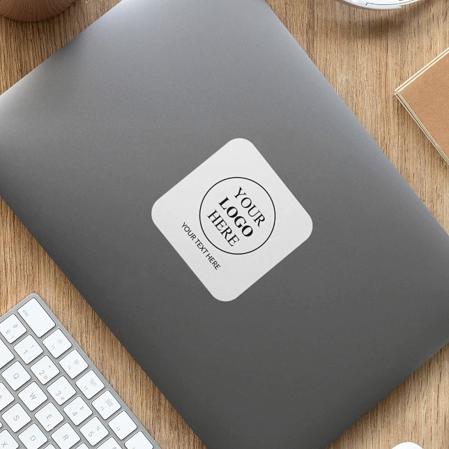 Sticker Carré Logo Promotionnel Personnalisé – Aucune Commande M (Créateur téléchargé)