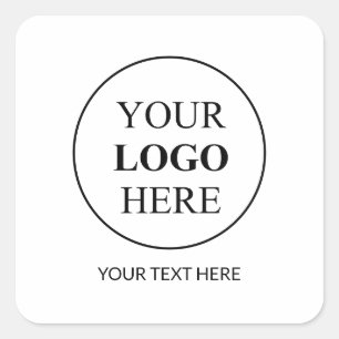 Sticker Carré Logo promotionnel personnalisé - Pas de commande m