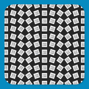 Sticker Carré Logo unique ou Motif d'image   Noir (modifiable)