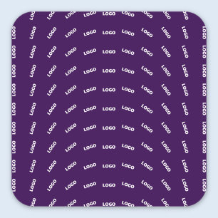 Sticker Carré Logo Unique ou Motif d'Image Téléchargée Violet