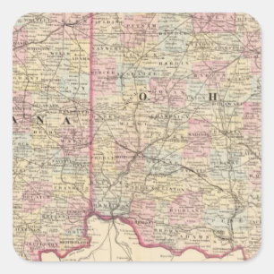 Sticker Carré L'Ohio, Indiana