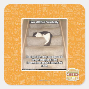 Sticker Carré Lois de Kitteh Probabilité
