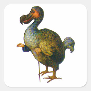 Sticker Carré L'oiseau de dronte d'Alice au pays des merveilles