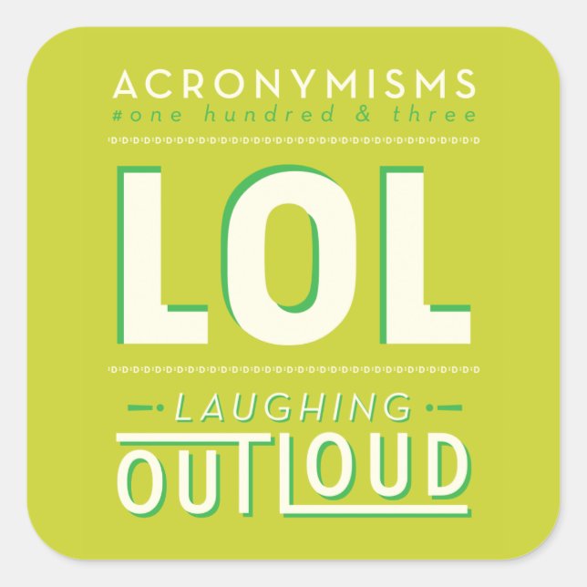 STICKER CARRÉ LOL (Devant)