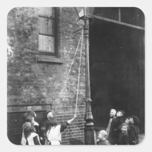 Sticker Carré London Slums, vers 1900