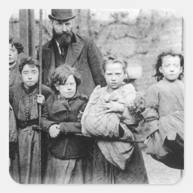 Sticker Carré Londres Slums (Devant)