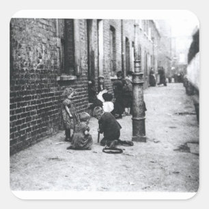 Sticker Carré Londres Slums