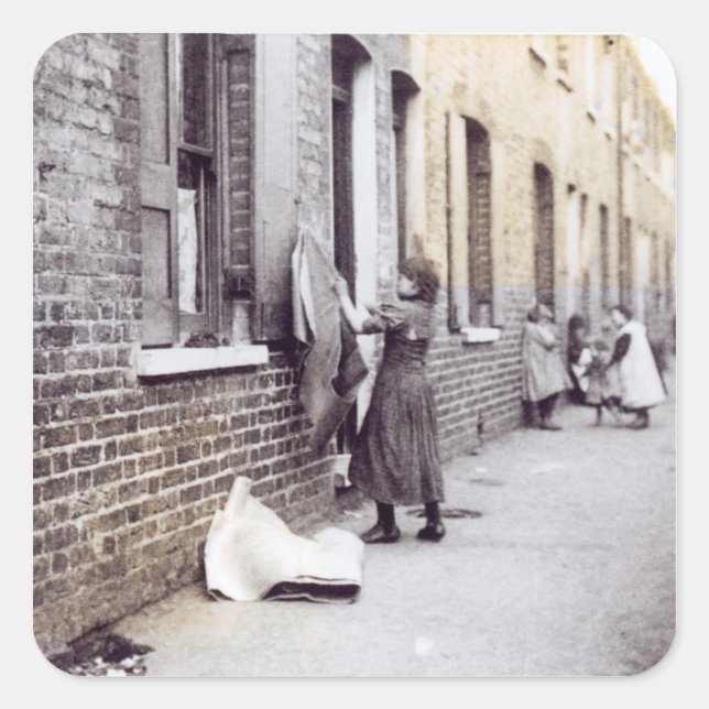 Sticker Carré Londres Slums (Devant)