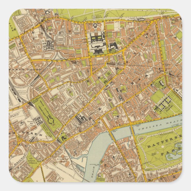 Sticker Carré Londres Sud-ouest (Devant)