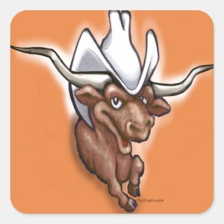 Sticker Carré Longhorn