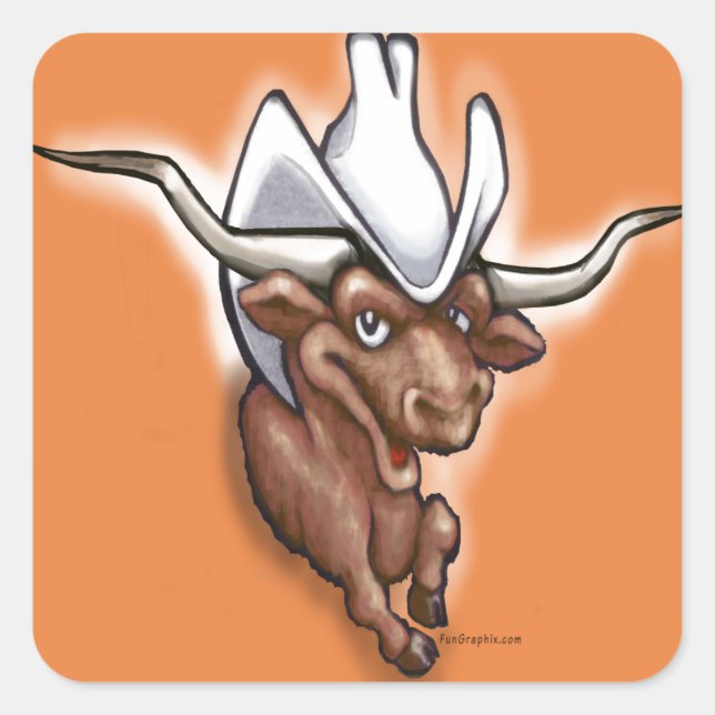 Sticker Carré Longhorn (Devant)