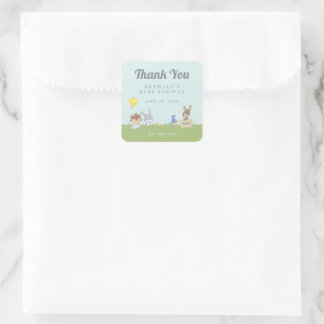 Sticker Carré LOONEY TUNES™ Baby shower Merci