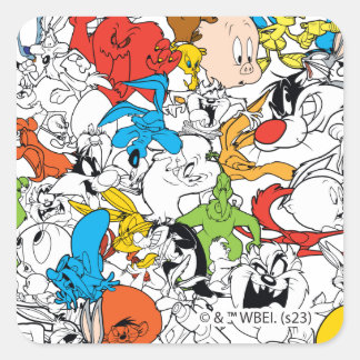 Sticker Carré LOONEY TUNES™ Color Pop Motif