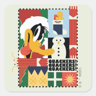 Sticker Carré LOONEY TUNES™ DAFFY DUCK™ Vacances