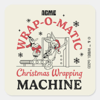 Sticker Carré LOONEY TUNES™ | Machine à emballer ACME Wrap-O-Mat