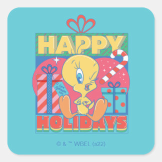 Sticker Carré LOONEY TUNES™ | TWEETY™ Joyeuses Fêtes