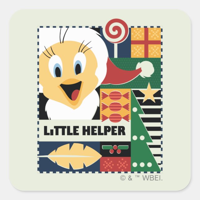 Sticker Carré LOONEY TUNES™ TWEETY™ Little Helper (Devant)