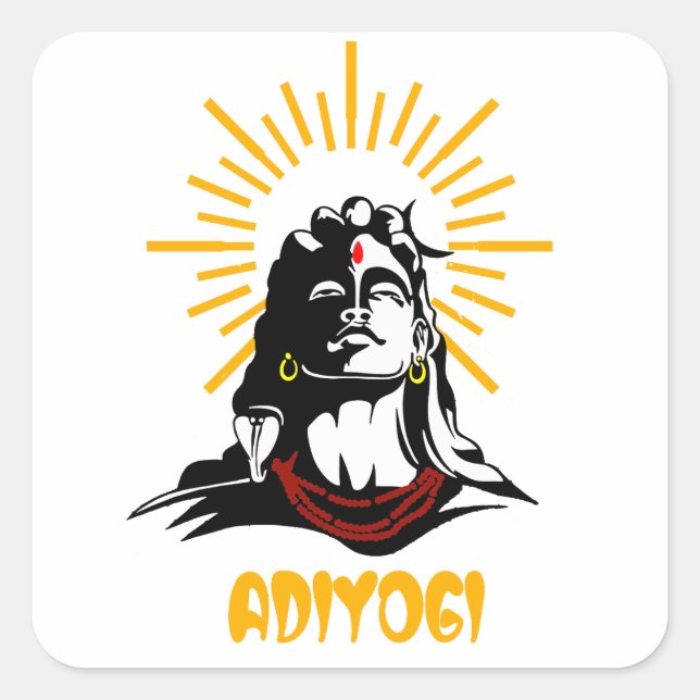 Sticker Carré Lord Shiva | Mahadev (Devant)