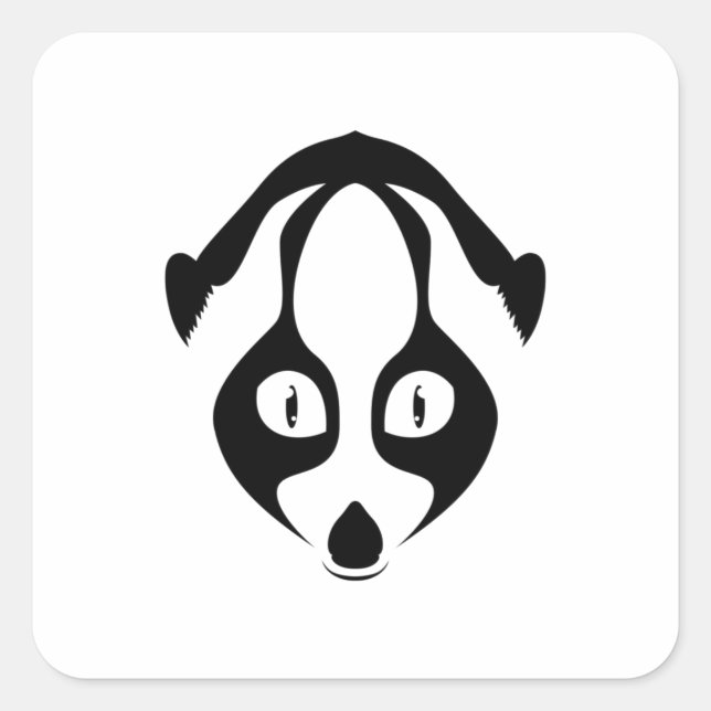 Sticker Carré Loris Face (Devant)