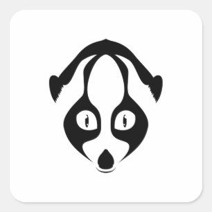 Sticker Carré Loris Face