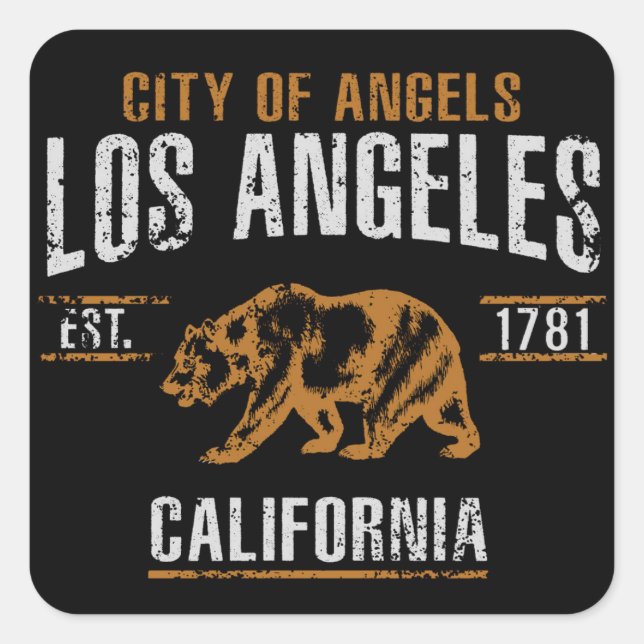 Sticker Carré Los Angeles (Devant)