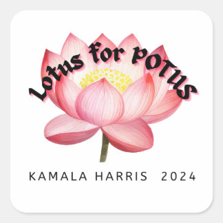 Sticker Carré Lotus Pour L'Élection De POTUS Harris
