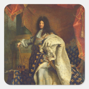 Sticker Carré Louis XIV dans le costume royal, 1701