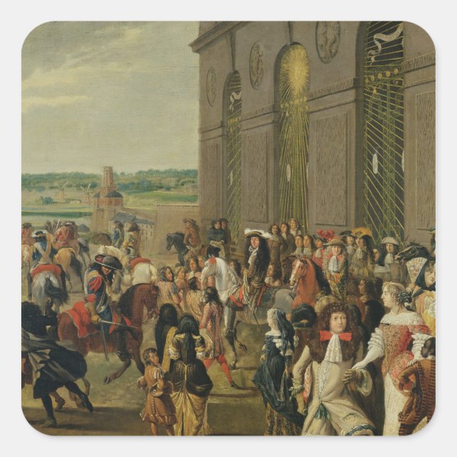 Sticker Carré Louis XIV devant la Grotte de Thétis (Devant)