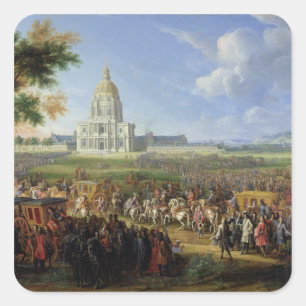 Sticker Carré Louis XIV, son Entourage Visite des Invalides