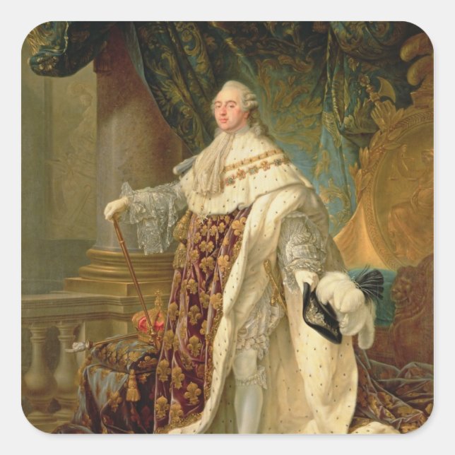 Sticker Carré Louis XVI (1754-1793) (huile sur toile) (Devant)