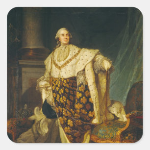 Sticker Carré Louis XVI Roi de France en Robes de couronnement