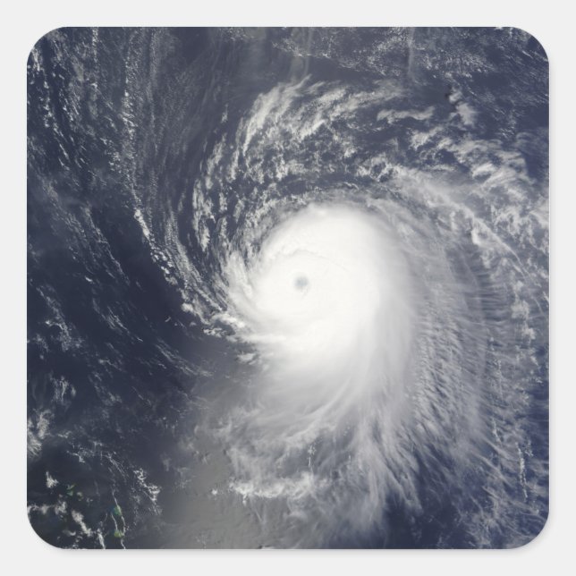 Sticker Carré L'ouragan Ike au large des Petites Antilles (Devant)