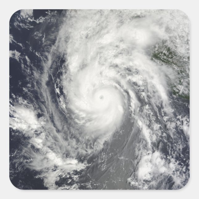 Sticker Carré L'ouragan Jimena approchant la Basse Californie (Devant)