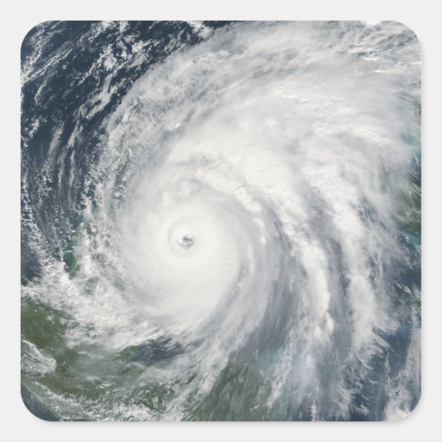 Sticker Carré L'ouragan Wilma sur le Mexique (Devant)