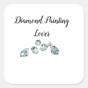 Sticker Carré Louveur de peinture de diamant