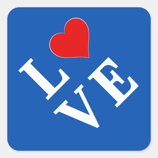 Sticker Carré LOVE chic moderne (Devant)