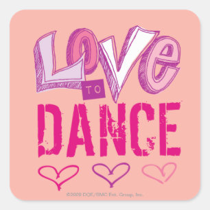 Sticker Carré Love Dance
