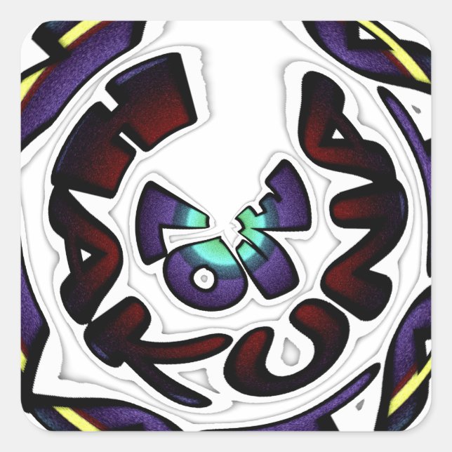 Sticker Carré Love Hakuna Matata Art Imprimer (Devant)