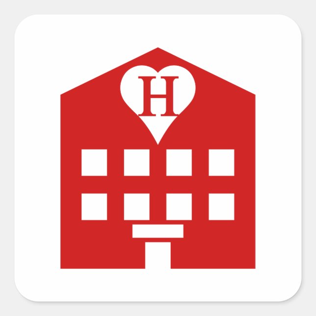 Sticker Carré Love Hotel Japanese Emoji (Devant)